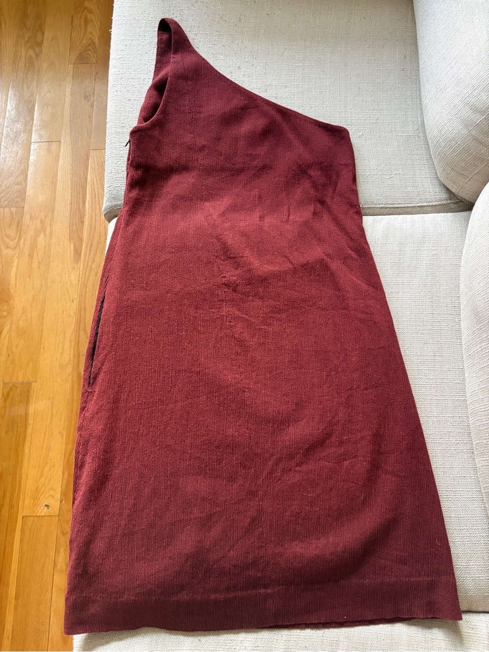Apiece Apart One-Shoulder Dress in Red